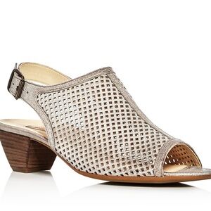Paul Green | NIB | Lois Perforated Gray Slingback Sandals| sz 9